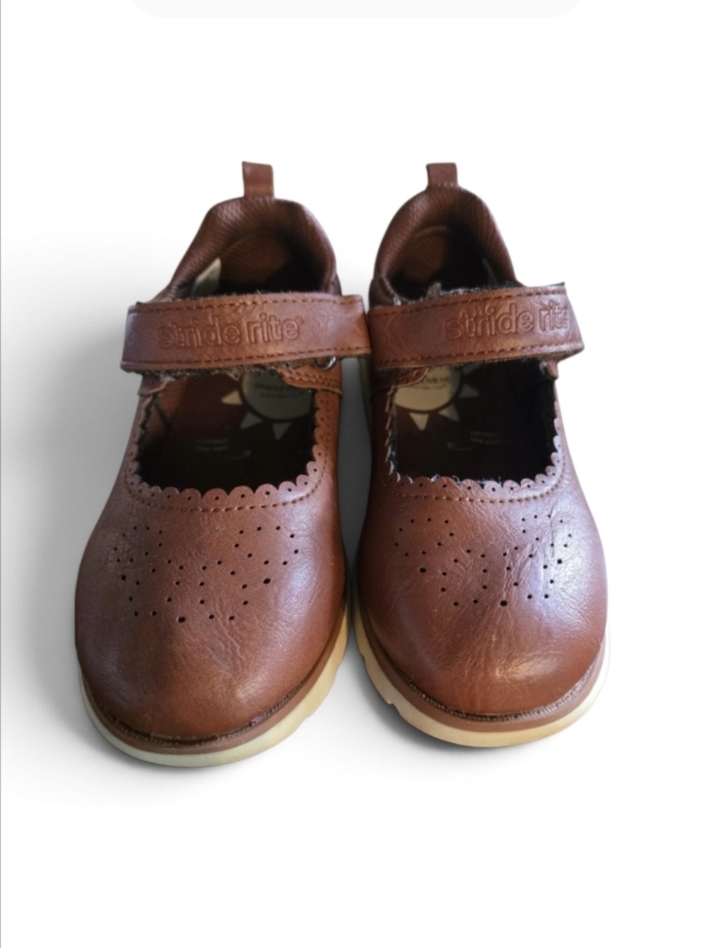 Stride Rite Munchkin Sophia Brown Mary Jane Shoes 10M EUC